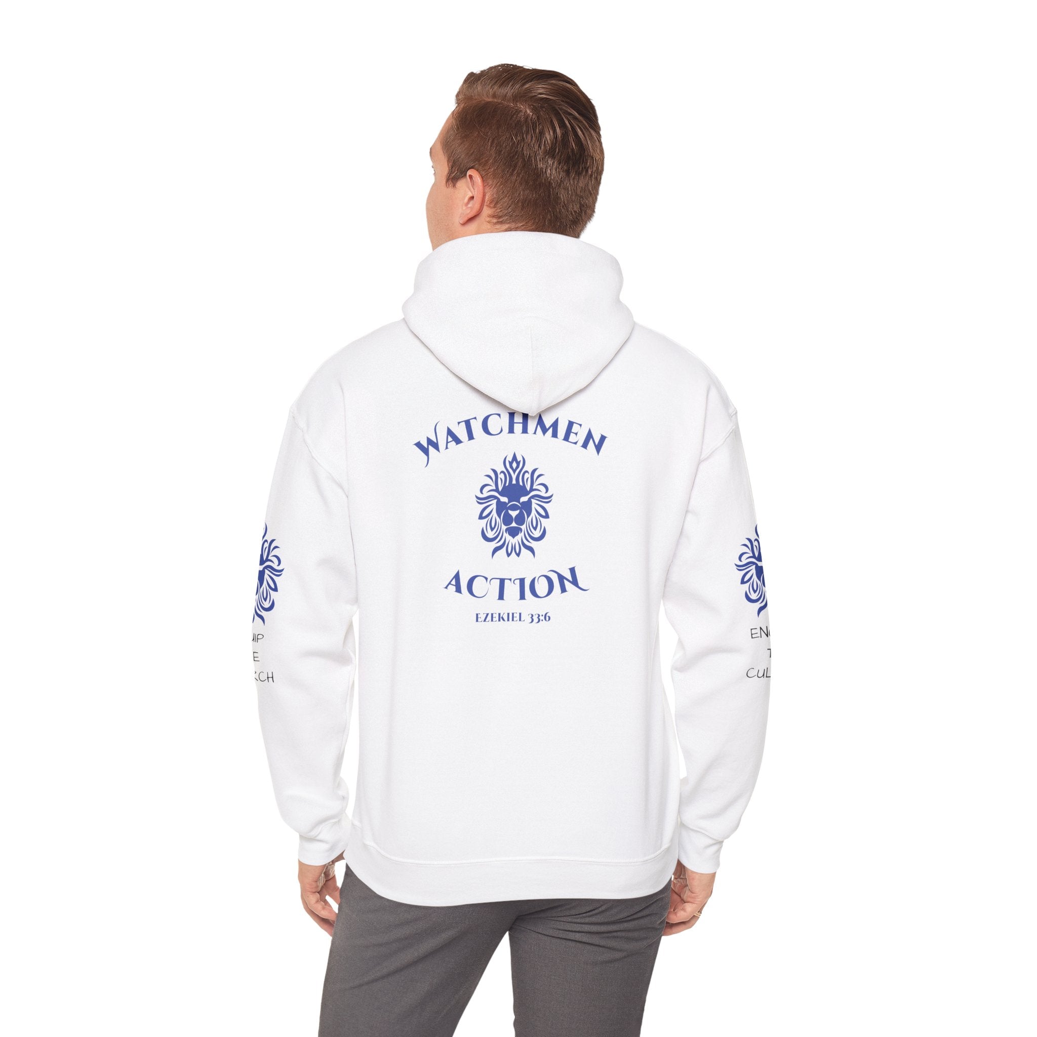 Watchmen Action Hoodie — Vintage Crest Graphic Sweatshirt