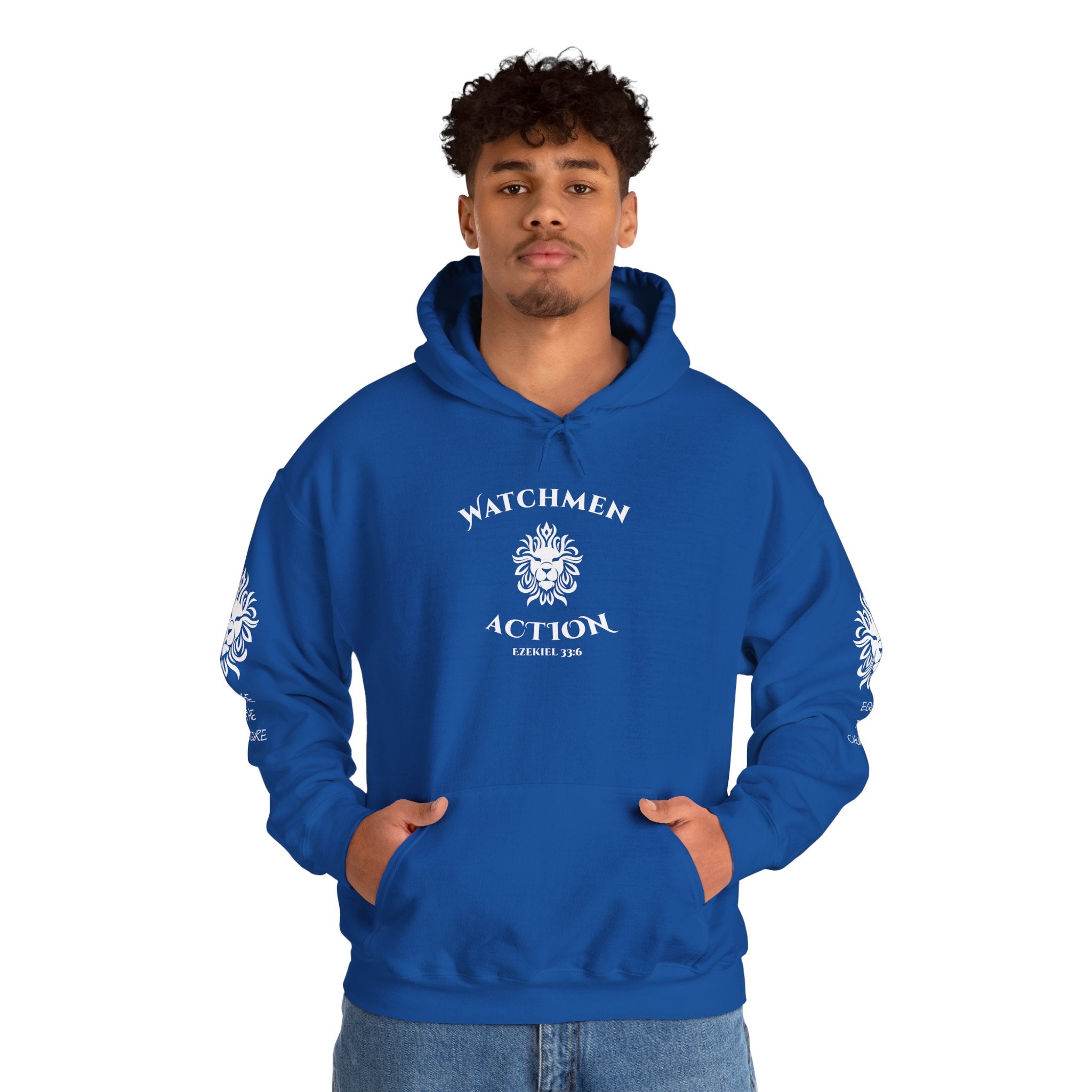 Watchmen Action Hoodie — Vintage Crest Graphic Sweatshirt