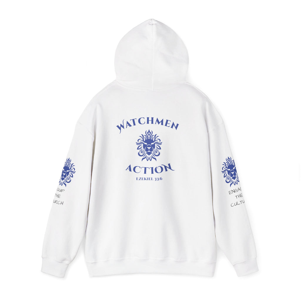 Watchmen Action Hoodie — Vintage Crest Graphic Sweatshirt