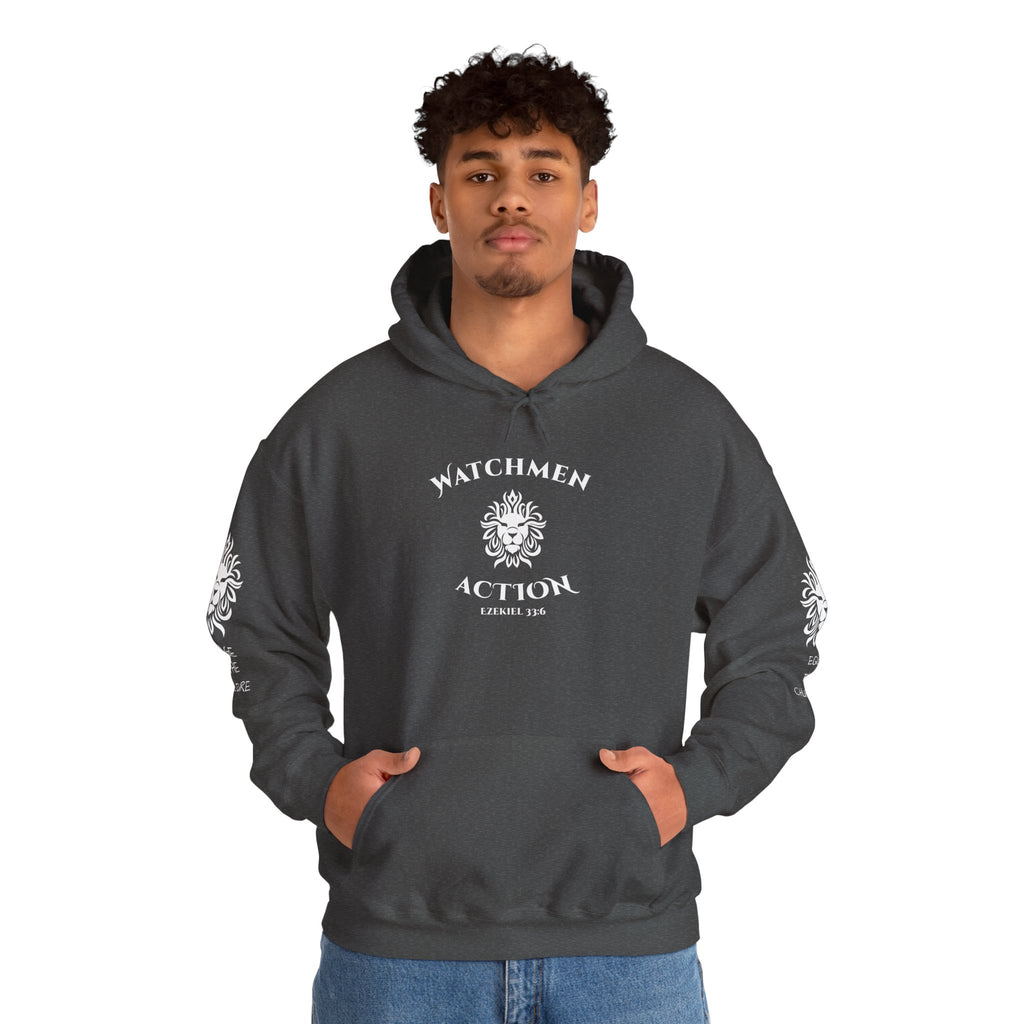 Watchmen Action Hoodie — Vintage Crest Graphic Sweatshirt