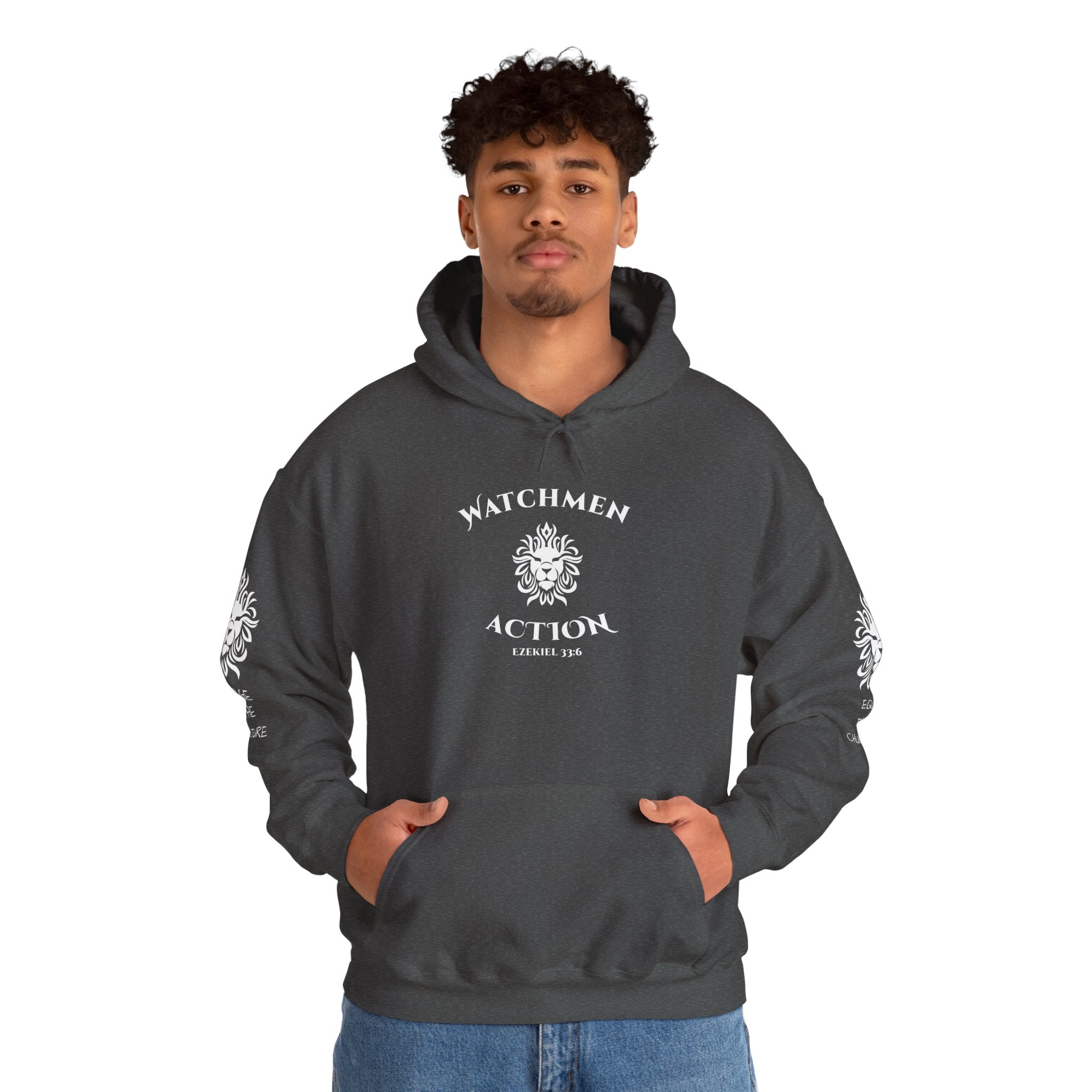 Watchmen Action Hoodie — Vintage Crest Graphic Sweatshirt