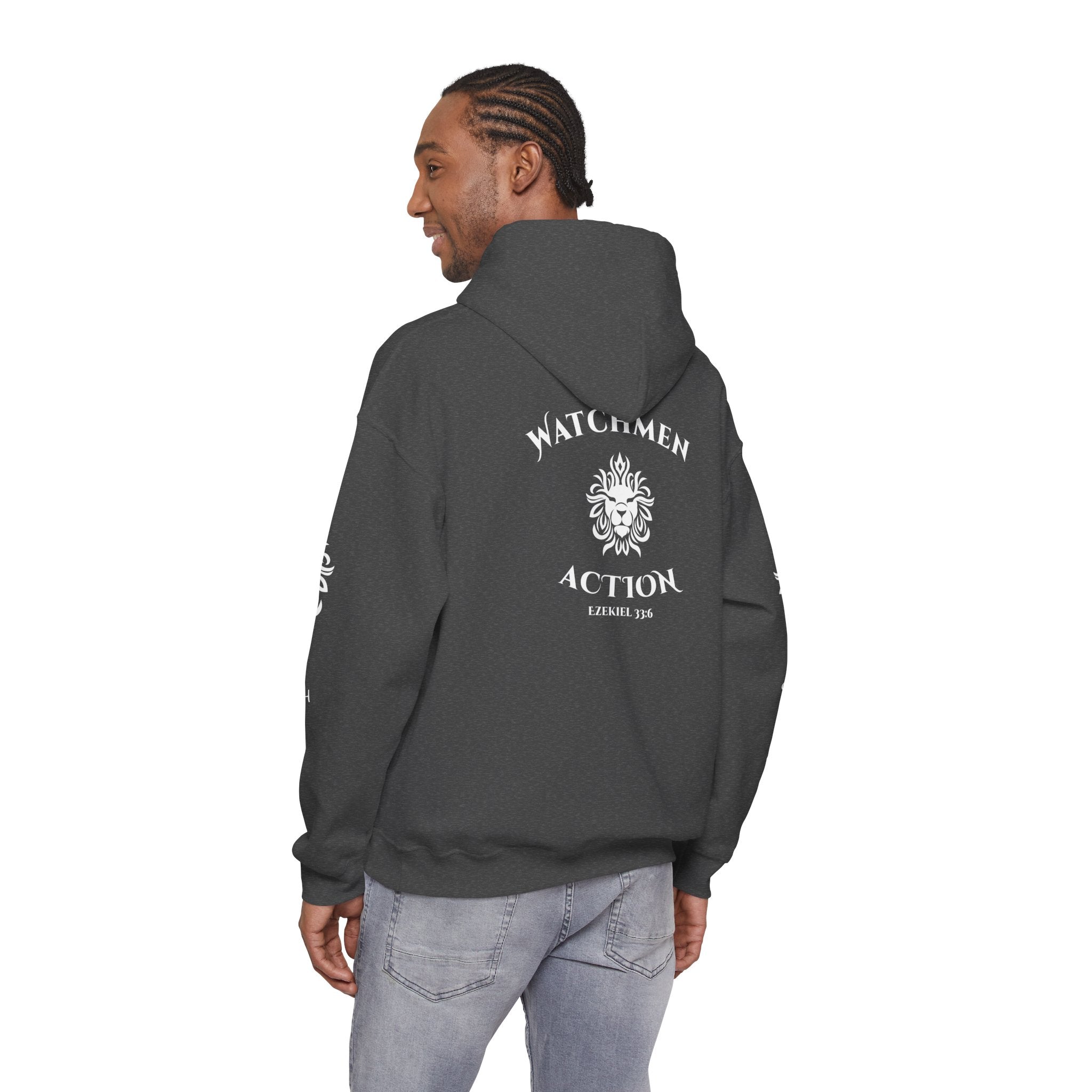 Watchmen Action Hoodie — Vintage Crest Graphic Sweatshirt