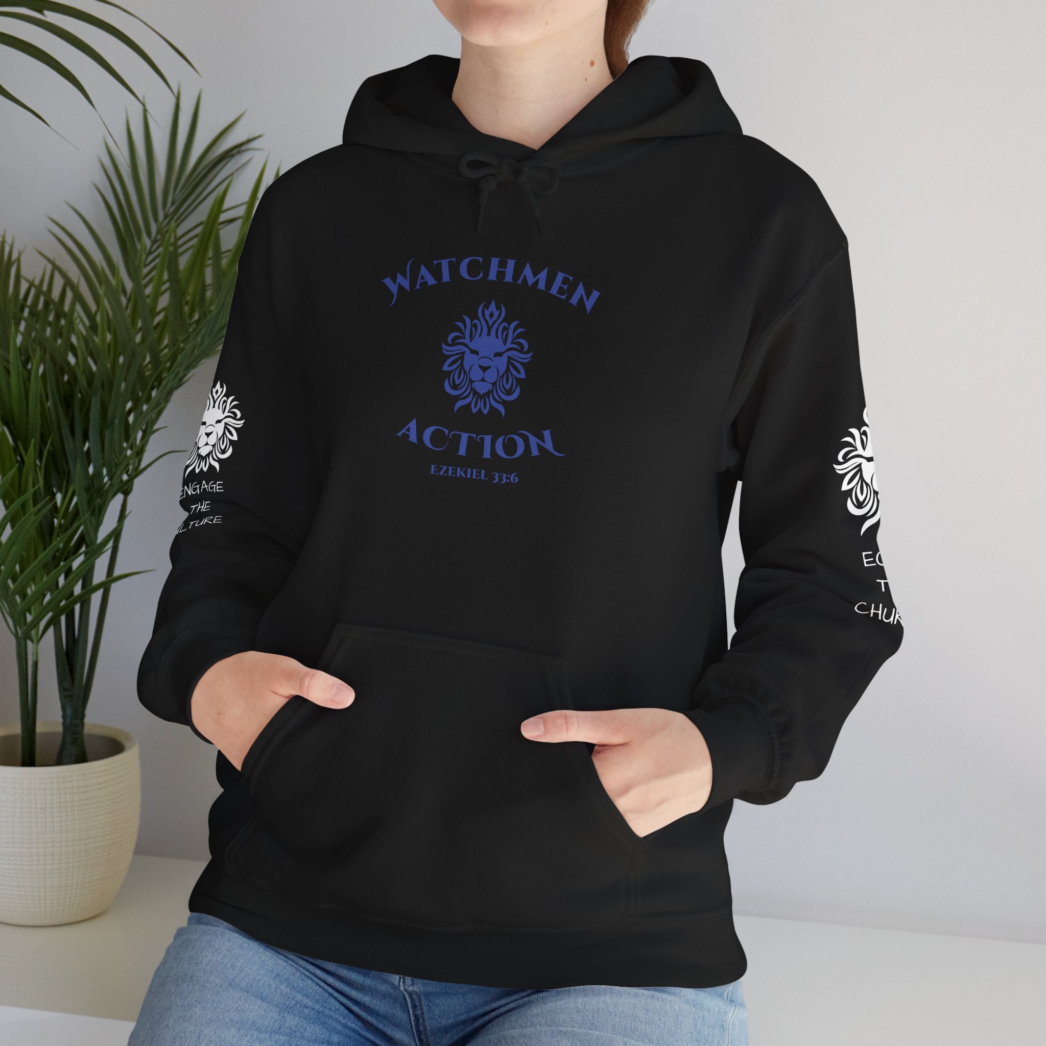 Watchmen Action Hoodie — Vintage Crest Graphic Sweatshirt
