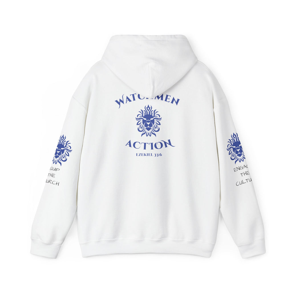 Watchmen Action Hoodie — Vintage Crest Graphic Sweatshirt