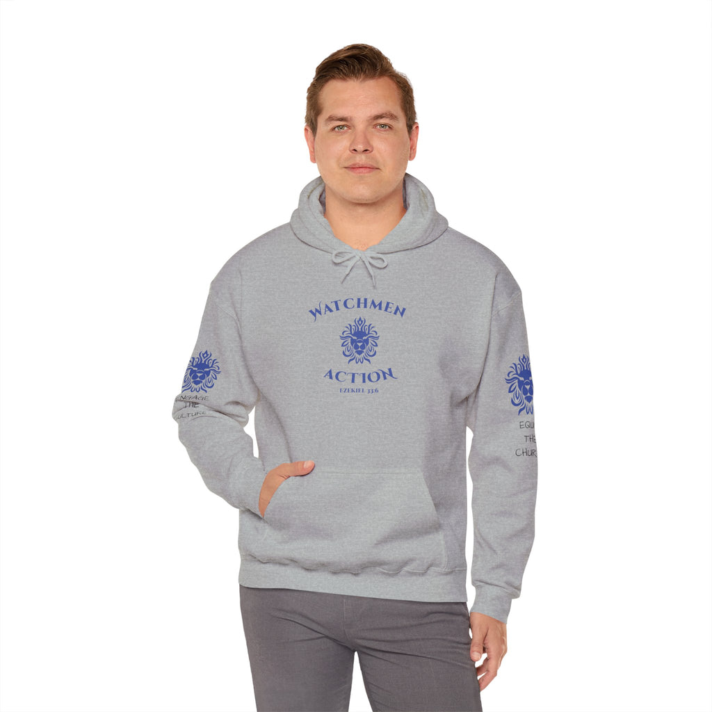 Watchmen Action Hoodie — Vintage Crest Graphic Sweatshirt