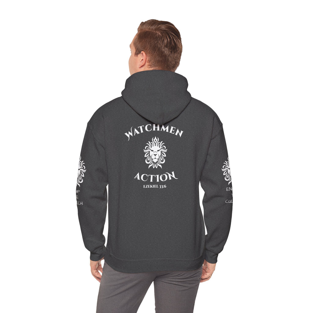 Watchmen Action Hoodie — Vintage Crest Graphic Sweatshirt
