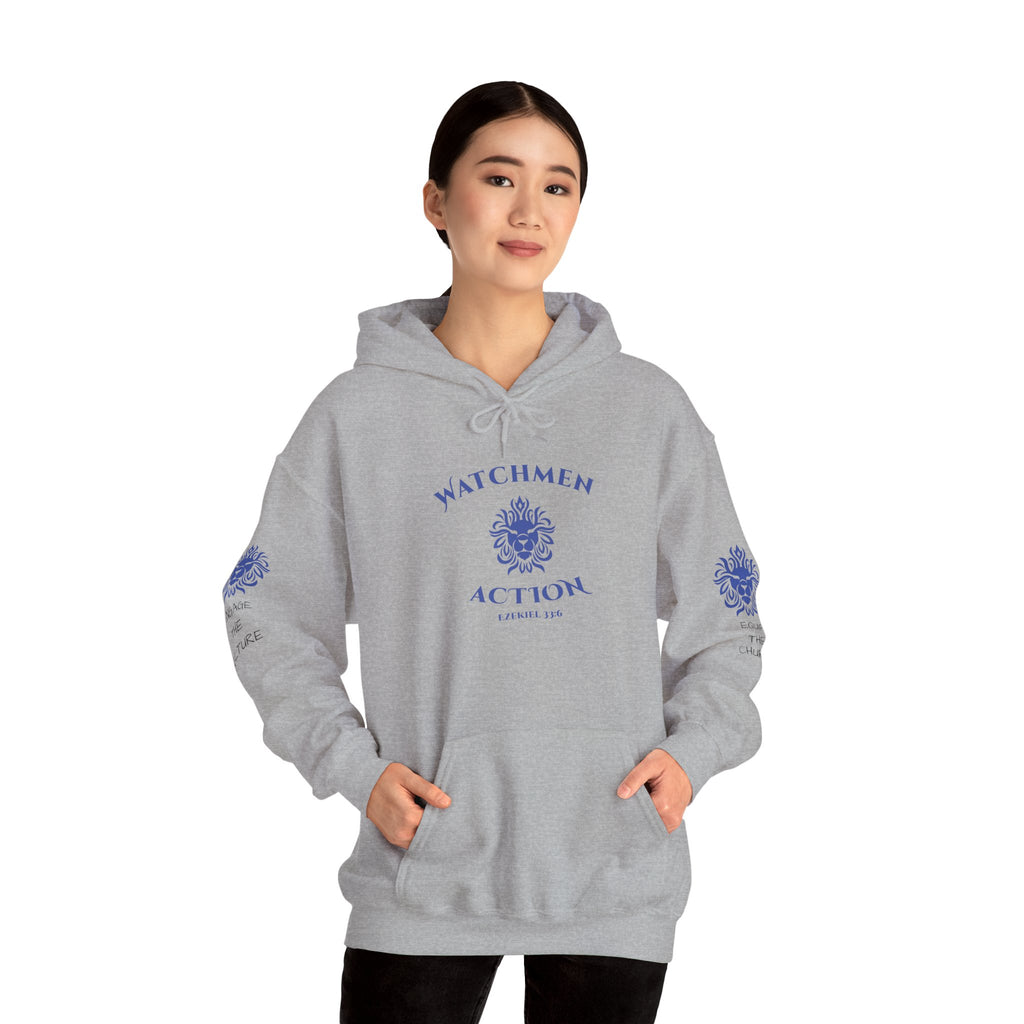 Watchmen Action Hoodie — Vintage Crest Graphic Sweatshirt