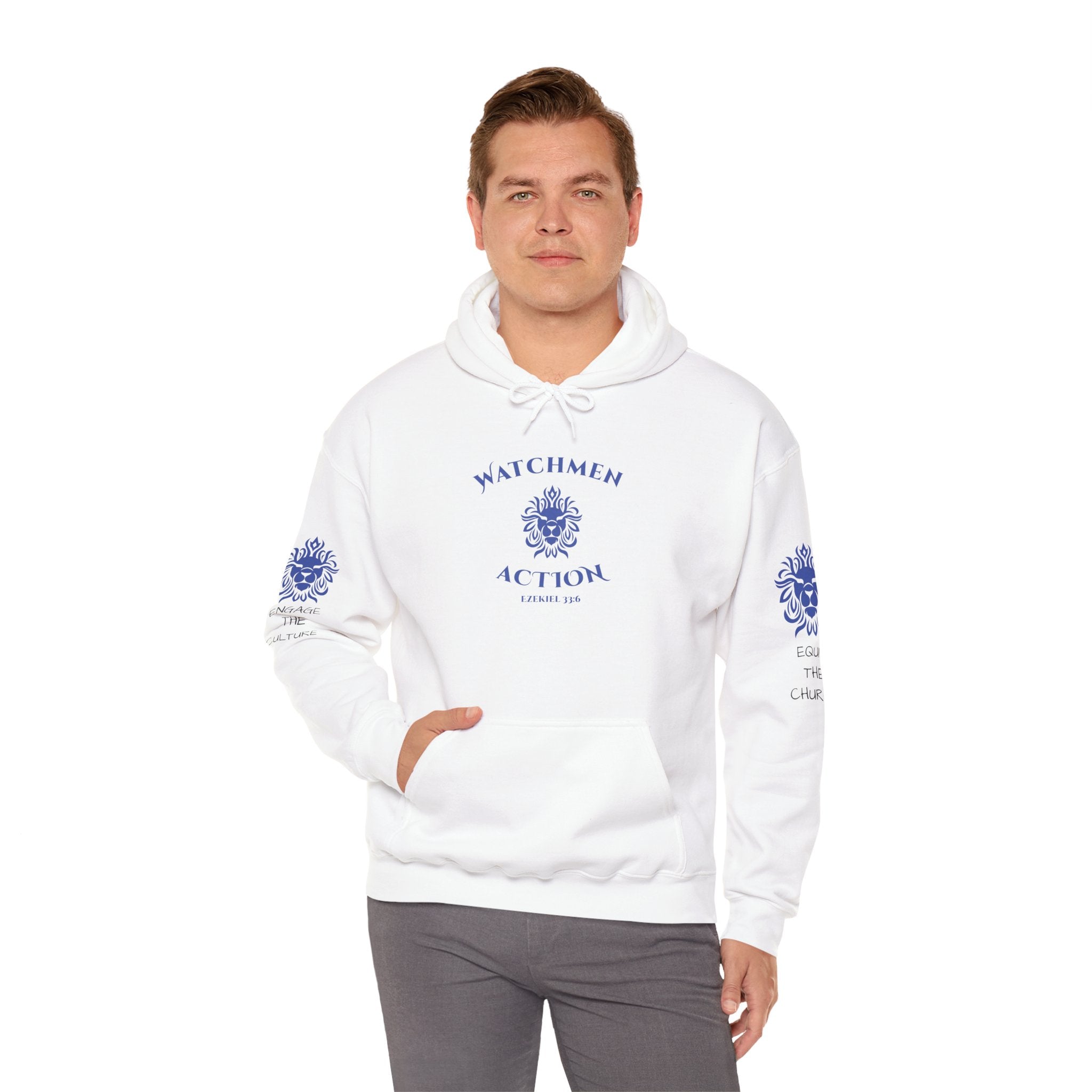 Watchmen Action Hoodie — Vintage Crest Graphic Sweatshirt