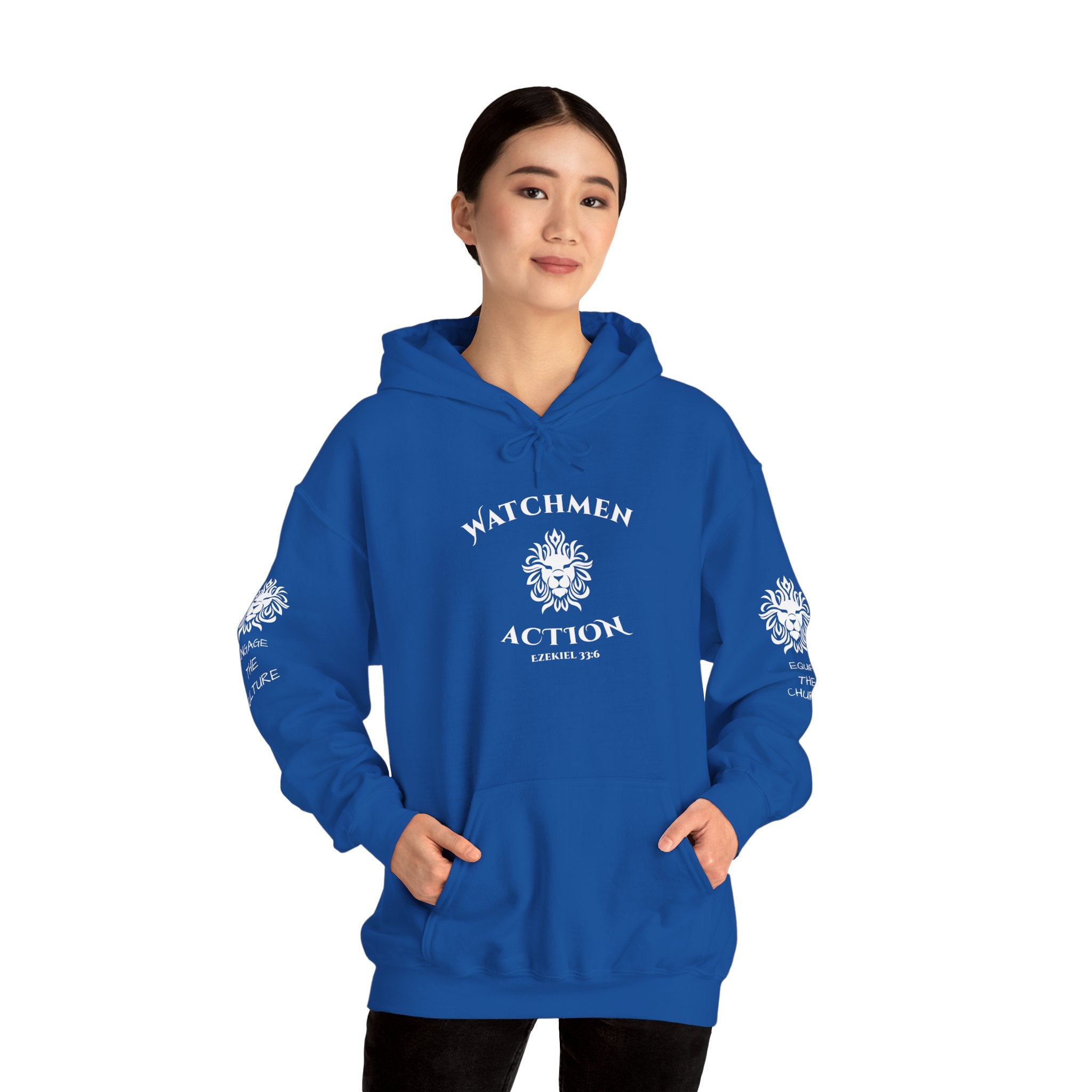 Watchmen Action Hoodie — Vintage Crest Graphic Sweatshirt
