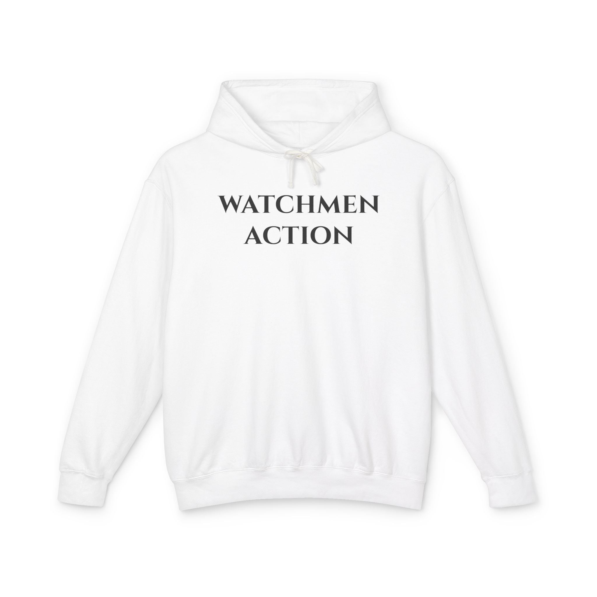 Watchmen Action Hoodie — Ladies "You + Courage = Action" (Ezekiel 33:6)