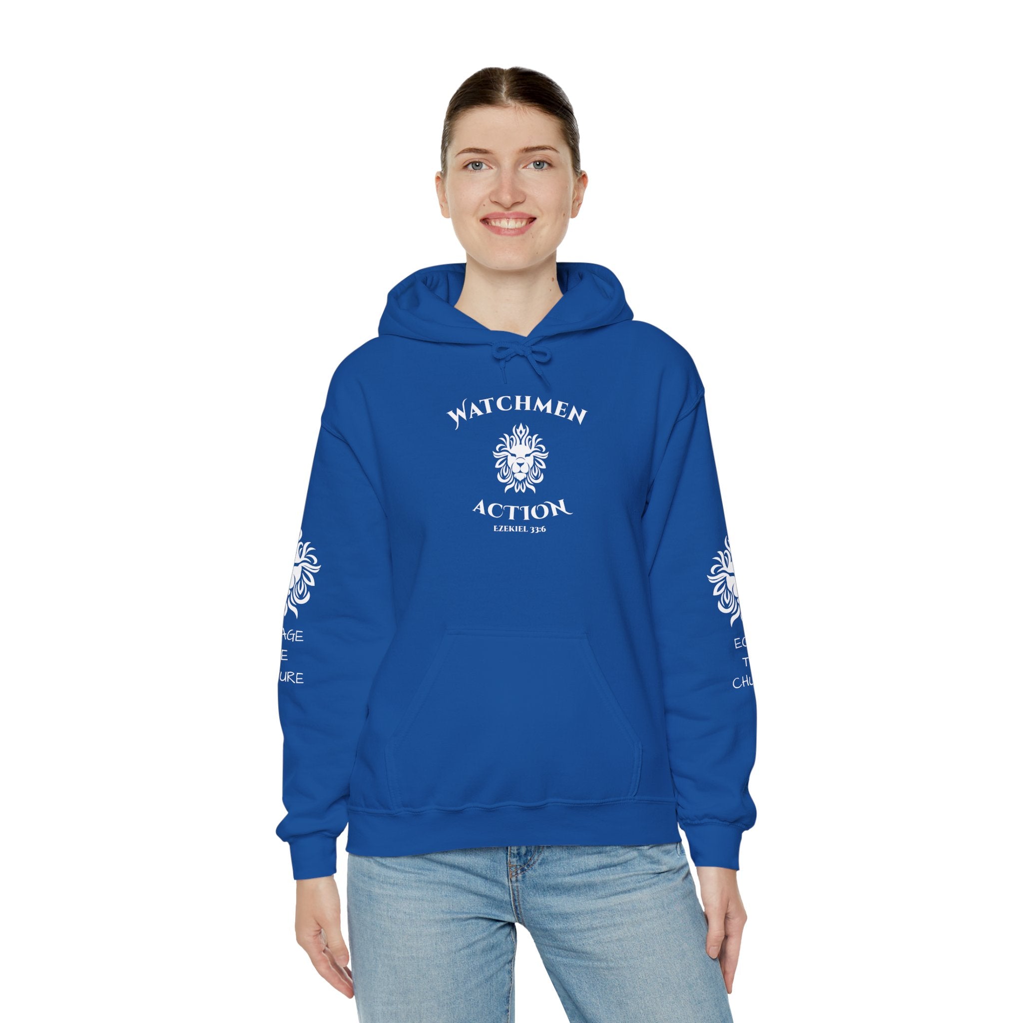 Watchmen Action Hoodie — Vintage Crest Graphic Sweatshirt