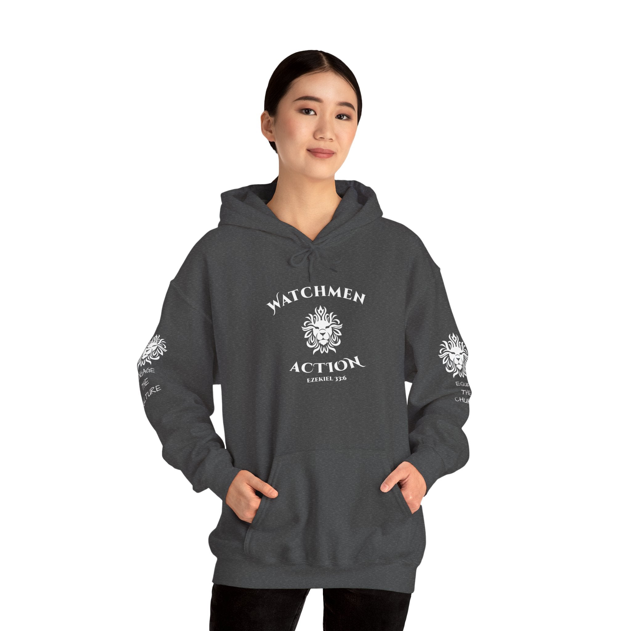 Watchmen Action Hoodie — Vintage Crest Graphic Sweatshirt