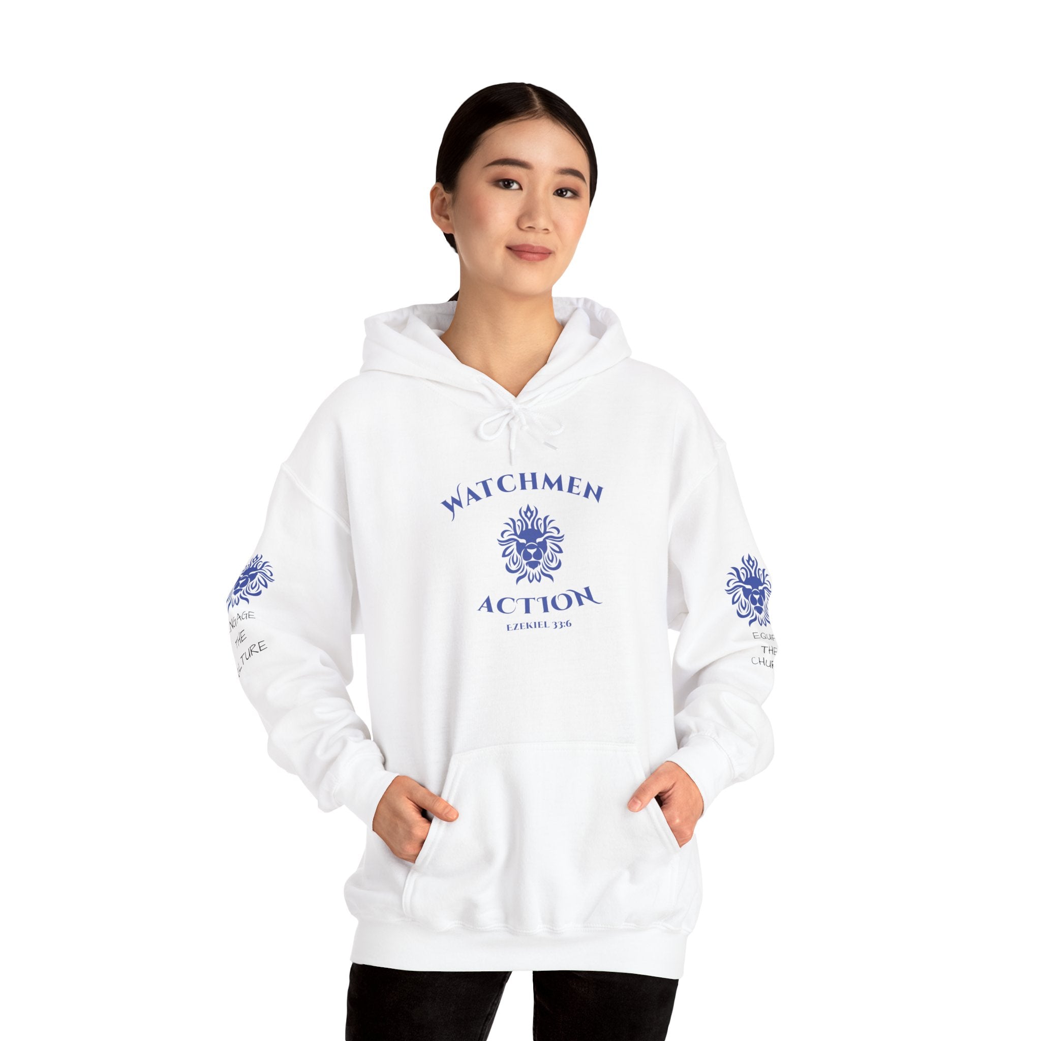 Watchmen Action Hoodie — Vintage Crest Graphic Sweatshirt